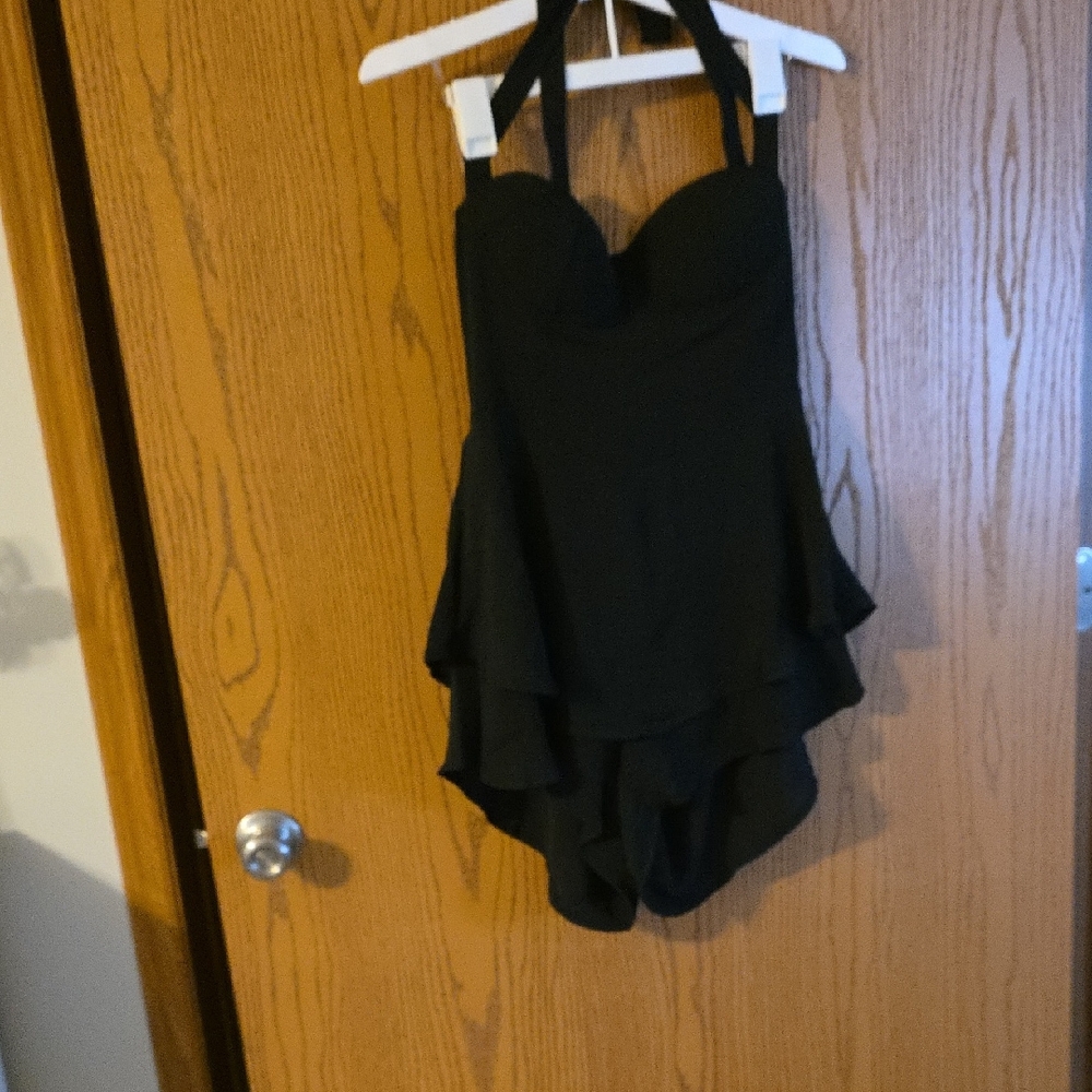 Timing Los Angeles Black Smocked Romper.